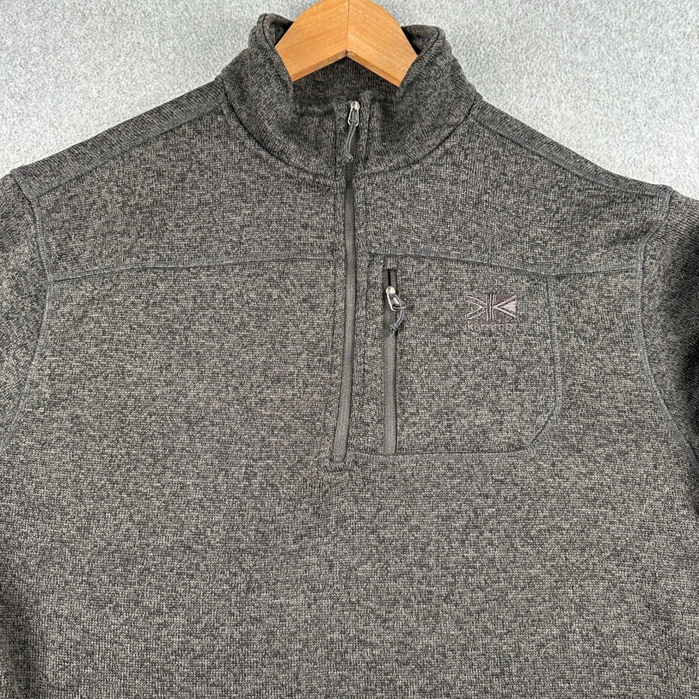 Karrimor Pullover Mens XL KS-300 Charcoal Gray Quarter-Zip Sweater
